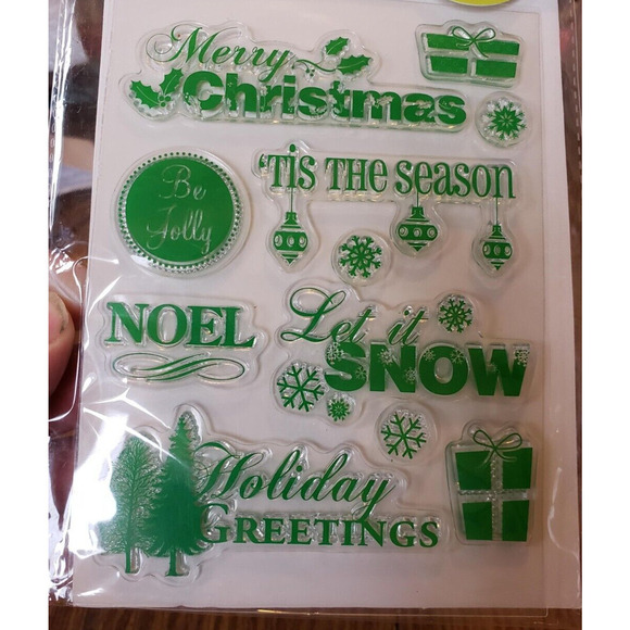 Christmas Expressions Ornaments Clear Stamp Set by TPC Studio - Picture 2 of 4